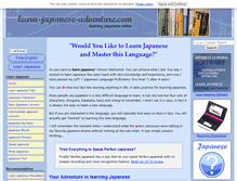 Tablet Screenshot of learn-japanese-adventure.com